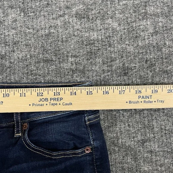 American Eagle Super Hi-Rise Flare Blue Denim Jeans Women's Size 10 Stretch EUC - Picture 8 of 13